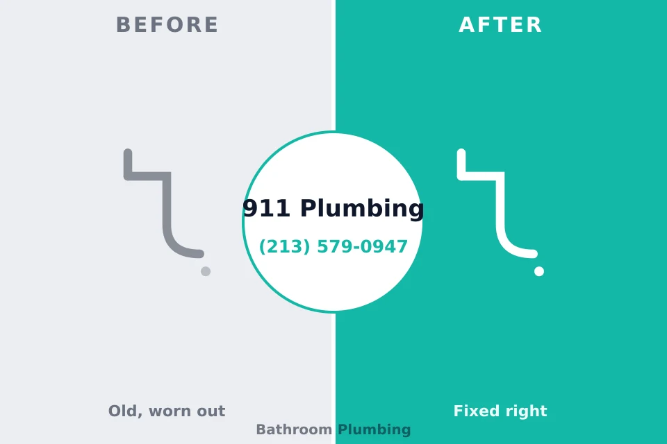 Before and after: plumbing company Braddock Hills, PA